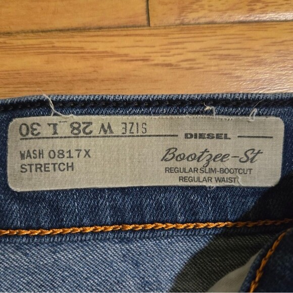 Diesel BOOTZEE Women Denim Stretch Jeans Slim Bootcut Regular Waist- Size 28 - Picture 8 of 11